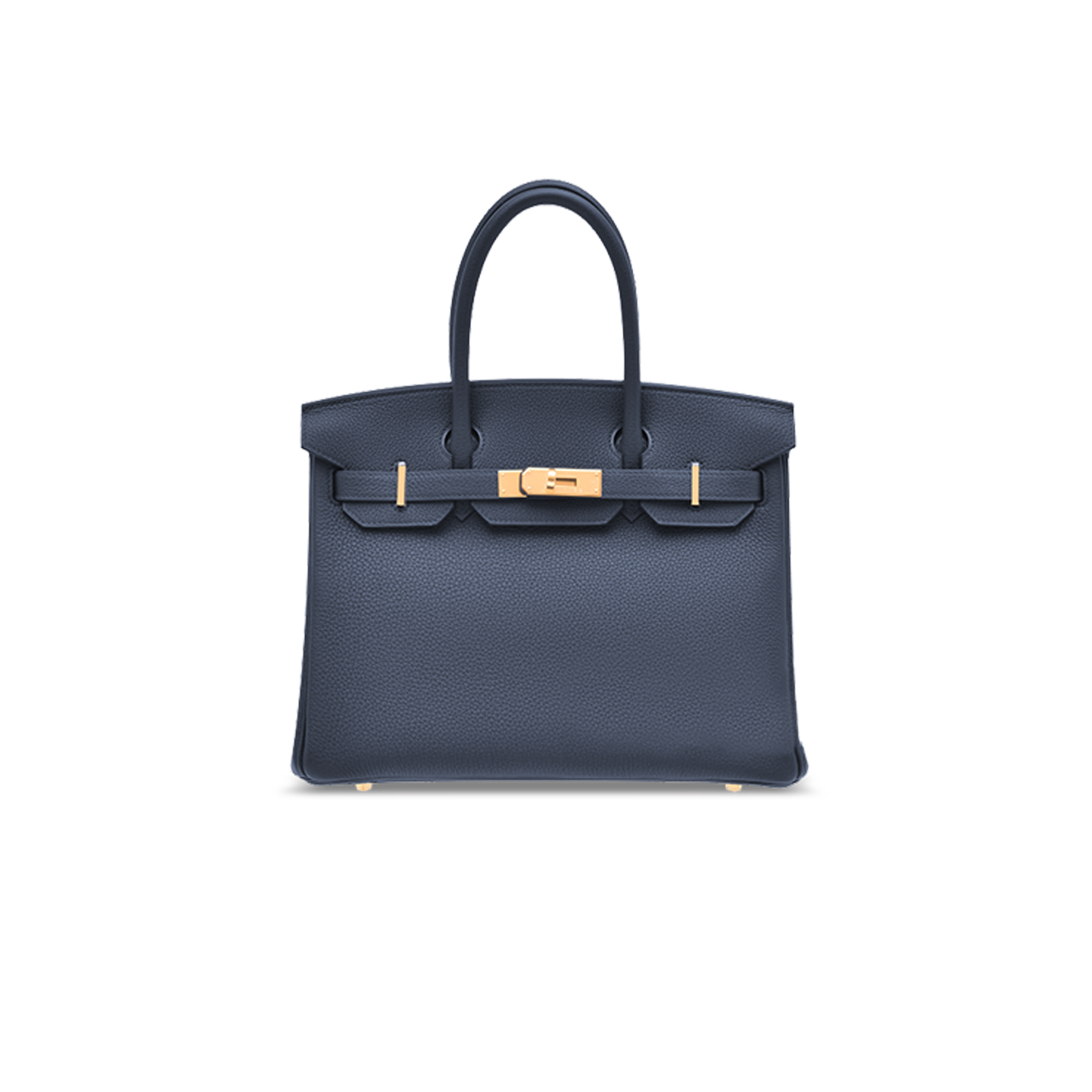 HERMES BIRKIN 30 TOGO LEATHER BLUE GOLD BUCKLE BAG BK3076EPGPO (30*20*13cm)